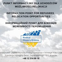 Rusza Punkt Informacyjny dla uchodźców chcących się relokować z Krakowa
