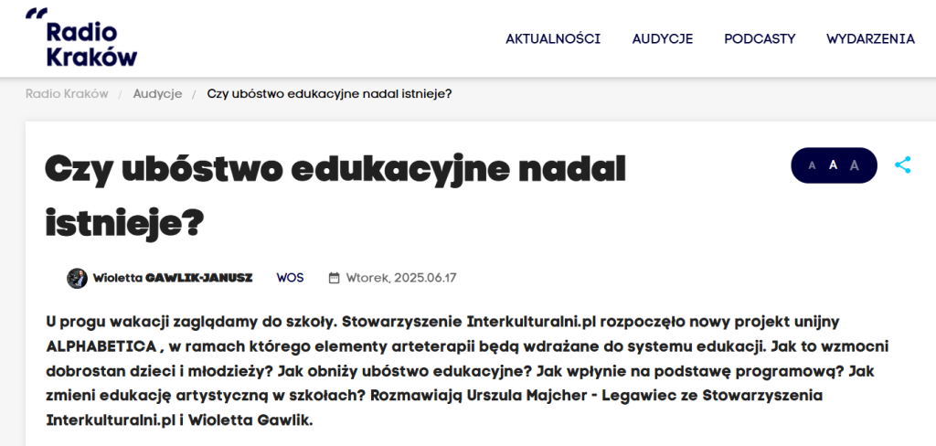 ALPHABETICAeu w Radio Kraków!